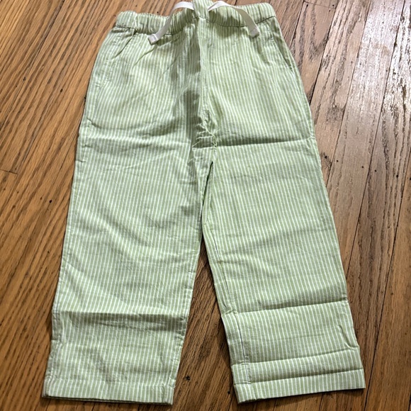 NWOT*Hanna Andersson Light Green Striped Pajama Bottoms - Picture 4 of 5